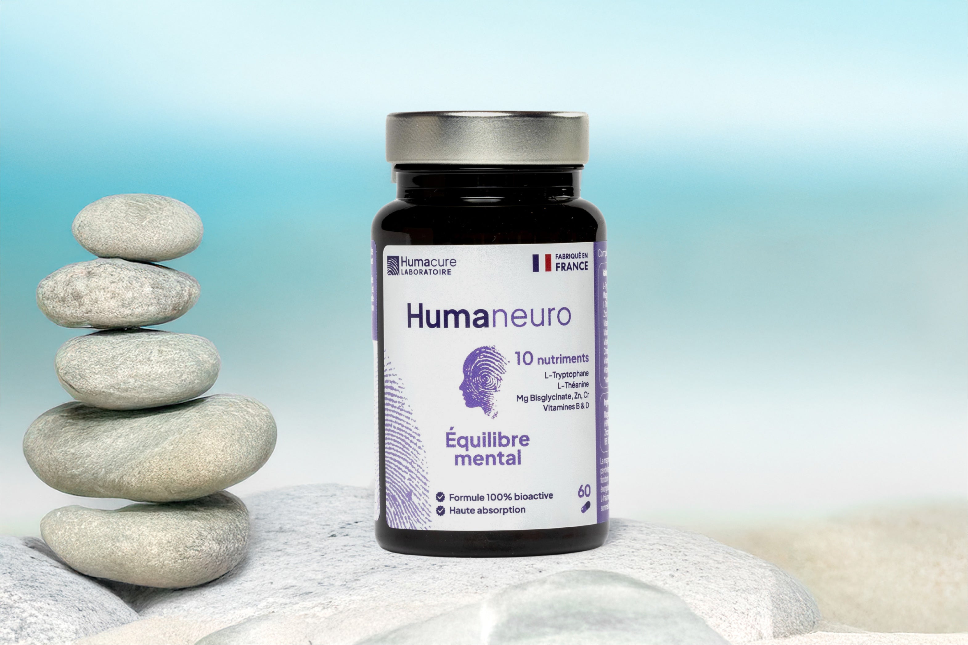 Complément alimentaire à base de nutriments actifs, sans excipient, pour l'humeur, la concentration, le sommeil et la fatigue