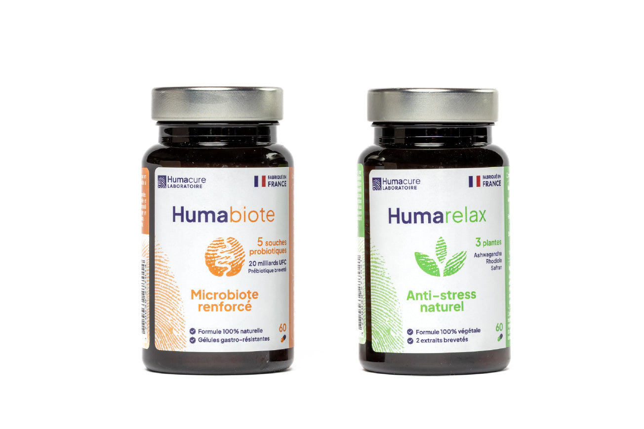 Pack Duo Stress - Cure naturelle à base de probiotiques et de plantes - Humacure
